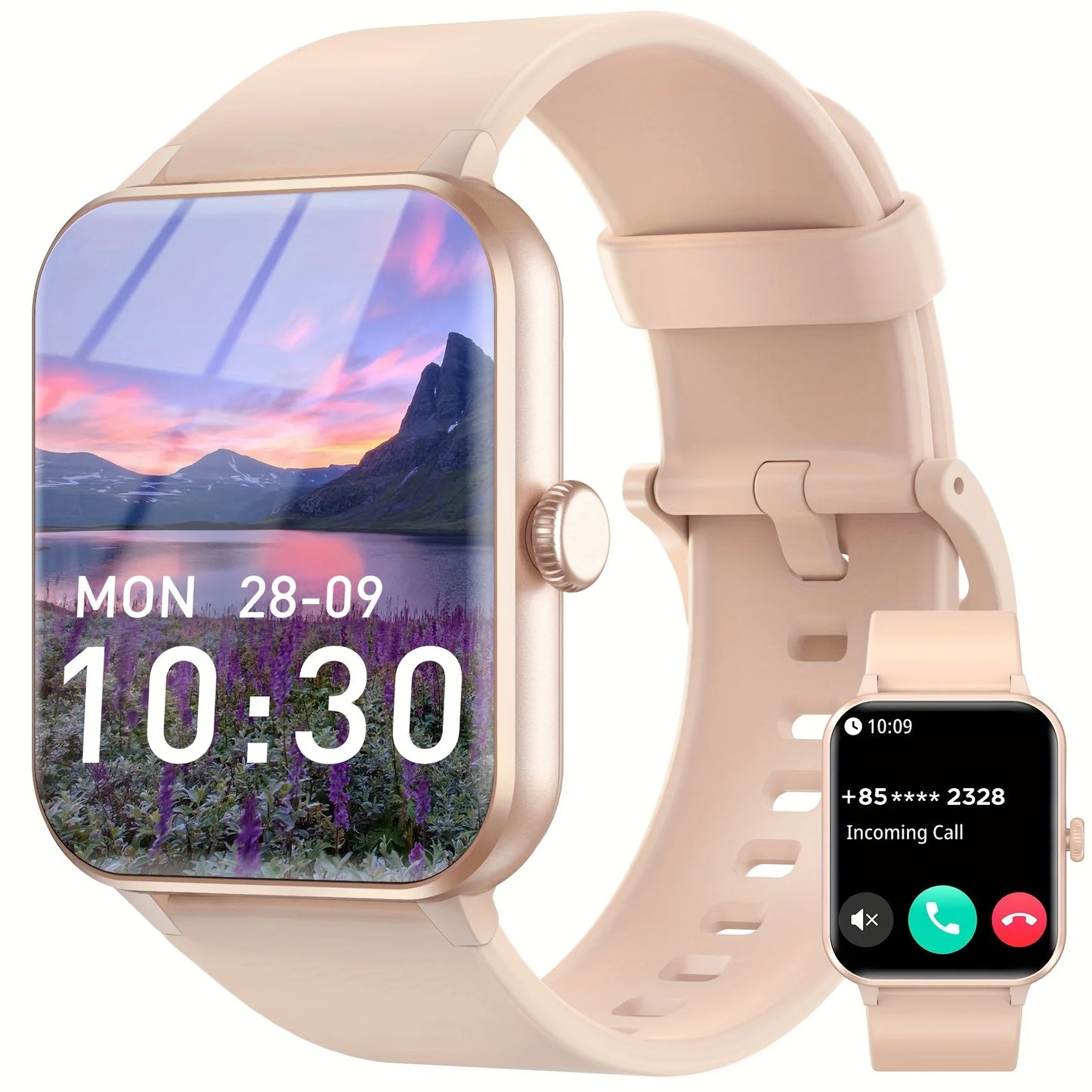 New Waterproof Smart Watch for Women Men 1.85'' HD Screen Bluetooth Fitness&Health Monitoing Smartwatch for Android IOS