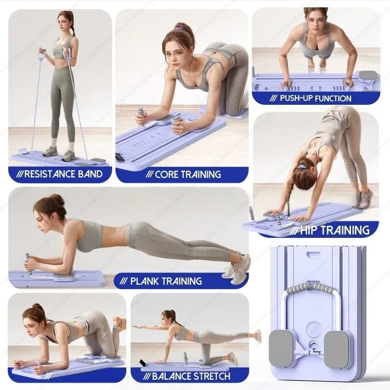 Multi Functional Four in One Foldable Pilates Board Abdominal Trainer Chest Muscle Exercise Flat Brace