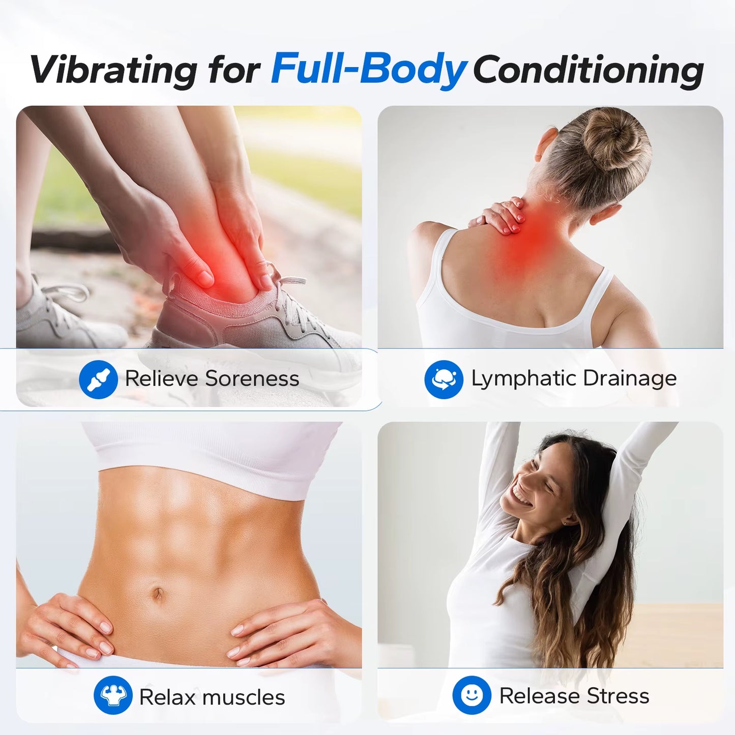 Vibration Plate Exercise Machine Whole Body Workout Power Vibrate Fitness Platform Vibration Plate Weight Loss & Shaping