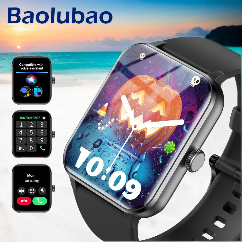 New Waterproof Smart Watch for Women Men 1.85'' HD Screen Bluetooth Fitness&Health Monitoing Smartwatch for Android IOS