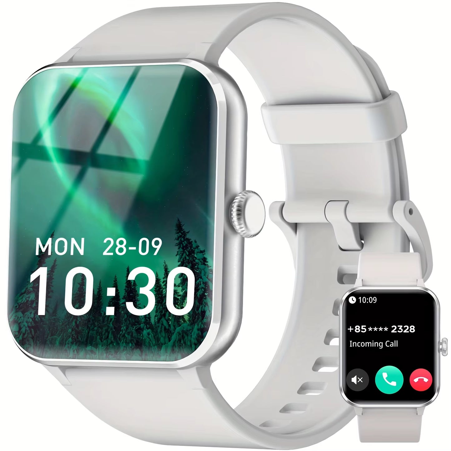 New Waterproof Smart Watch for Women Men 1.85'' HD Screen Bluetooth Fitness&Health Monitoing Smartwatch for Android IOS