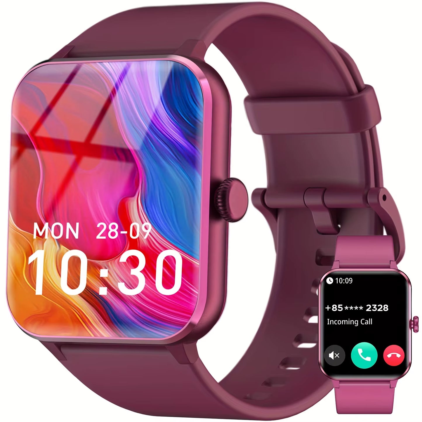 New Waterproof Smart Watch for Women Men 1.85'' HD Screen Bluetooth Fitness&Health Monitoing Smartwatch for Android IOS