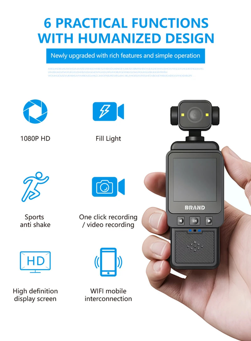 Xiaomi Portable Recorder Waterproof Action Camera with Front LCD Touch Rear Screens 4K 1080P Ultra HD Video 180° Screen Rotation