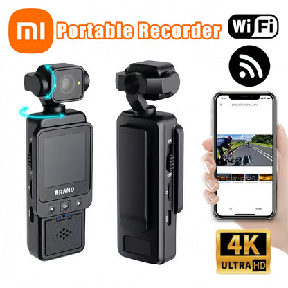Xiaomi Portable Recorder Waterproof Action Camera with Front LCD Touch Rear Screens 4K 1080P Ultra HD Video 180° Screen Rotation